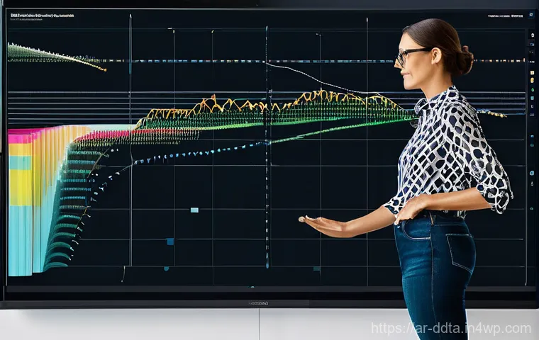 코딩 없이 데이터 시각화하는 방법 - **Prompt: Empowered Insight from Complex Data**
    "A bright, modern office setting with a focused,...
