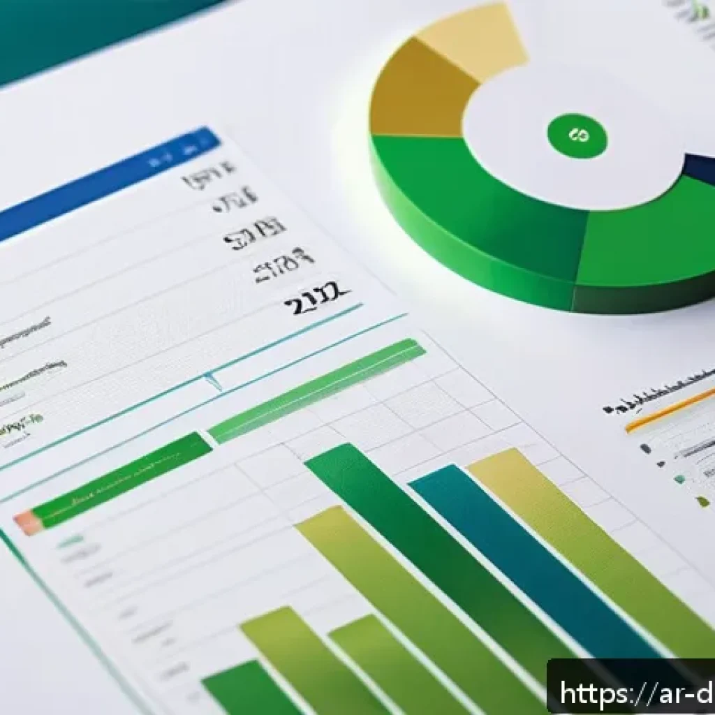 비주얼리제이션의 중요성과 활용 방안 - A vibrant and detailed infographic showcasing the role of colorful pie charts, line graphs, and bar ...